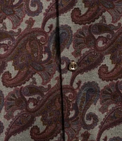 Hart Schaffner Marx Dark Paisley Print Long Sleeve