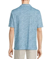 Hart Schaffner Marx Featherweight Luxury Performance Short Sleeve Floral Print Coat Front Shirt