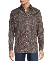 Hart Schaffner Marx Floral Print Long Sleeve Button-Down Shirt