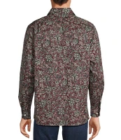 Hart Schaffner Marx Floral Print Long Sleeve Button-Down Shirt