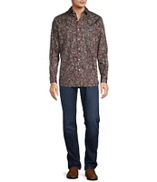 Hart Schaffner Marx Floral Print Long Sleeve Button-Down Shirt