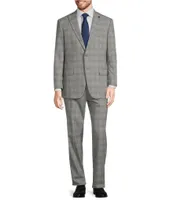 Hart Schaffner Marx Chicago Classic Fit Flat Front Performance Plaid 2-Piece Suit