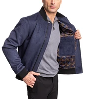 Hart Schaffner Marx Hampton Bomber Faux Suede Jacket