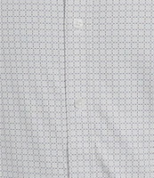 Hart Schaffner Marx Short Sleeve Luxury Performance Geo Print Coatfront Shirt