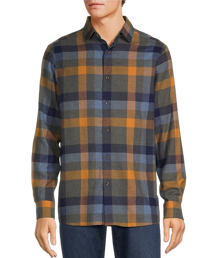 Hart Schaffner Marx Long Sleeve Multi Plaid Sportshirt