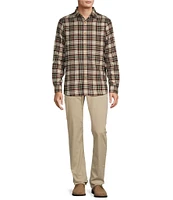 Hart Schaffner Marx Long Sleeve Neutral Plaid Sportshirt