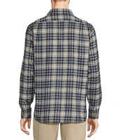 Hart Schaffner Marx Long Sleeve Plaid Sportshirt