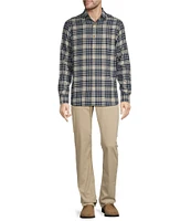 Hart Schaffner Marx Long Sleeve Plaid Sportshirt