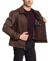 Hart Schaffner Marx Long Sleeve Westwood Faux Suede Jacket