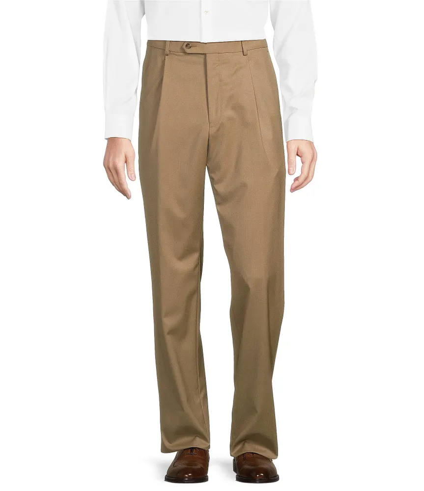 Hart Schaffner Marx Classic Fit Pleated Solid Dress Pants