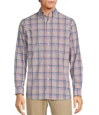 Hart Schaffner Marx Luxury Performance Long Sleeve Button Down Multi Checkered Sport Shirt