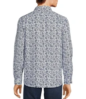 Hart Schaffner Marx Luxury Performance Long Sleeve Paisley Woven Sportshirt