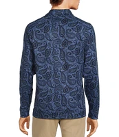 Hart Schaffner Marx Luxury Performance Long Sleeve Quarter-Zip Paisley Knit Pullover