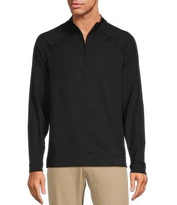 Hart Schaffner Marx Luxury Performance Long Sleeve Quarter-Zip Solid Knit Pullover