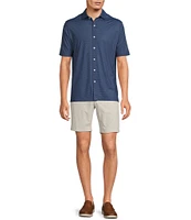 Hart Schaffner Marx Luxury Performance Short Sleeve Scale Print Coatfront Shirt