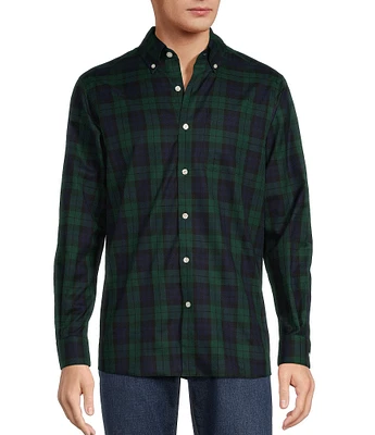 Hart Schaffner Marx Medium Plaid Button Down Long Sleeve Shirt