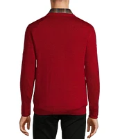 Hart Schaffner Marx Merino Wool V-Neck Sweater