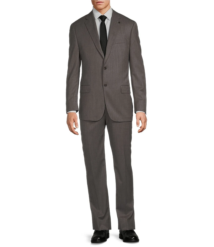 Hart Schaffner Marx Modern-Fit Flat-Front Solid 2-Piece Suit