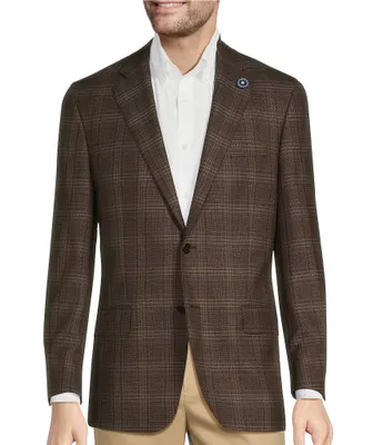 Hart Schaffner Marx New York Fit Plaid Pattern Sport Coat