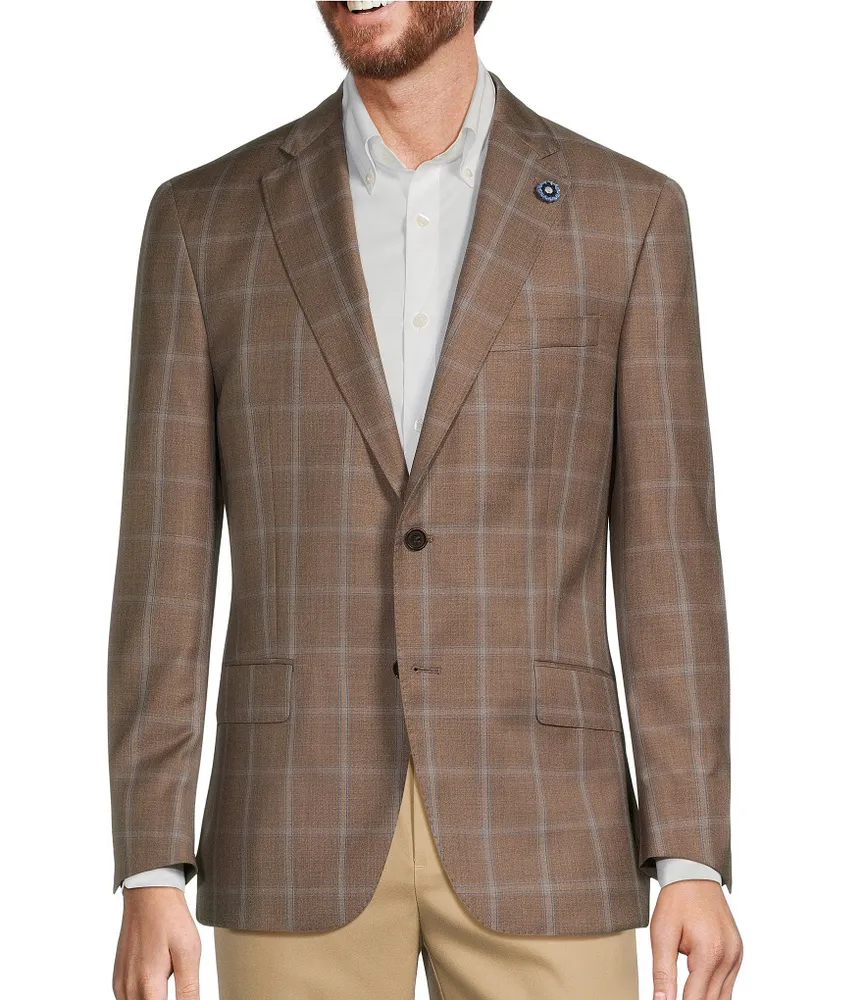 Hart Schaffner Marx New York Fit Windowpane Pattern Sport Coat