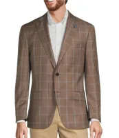 Hart Schaffner Marx New York Fit Windowpane Pattern Sport Coat