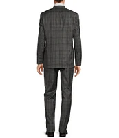 Hart Schaffner Marx New York Modern Fit Flat Front Glen Plaid 2-Piece Suit