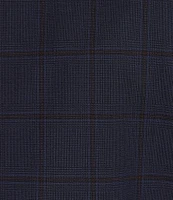 Hart Schaffner Marx New York Modern Fit Flat Front Plaid Patten 2-Piece Suit