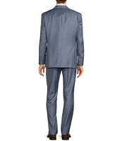 Hart Schaffner Marx New York Modern Fit Flat Front Sharkskin 2-Piece Suit