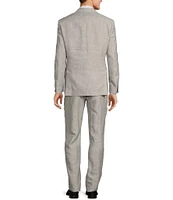 Hart Schaffner Marx New York Modern Fit Flat Front Solid 2-Piece Linen Suit