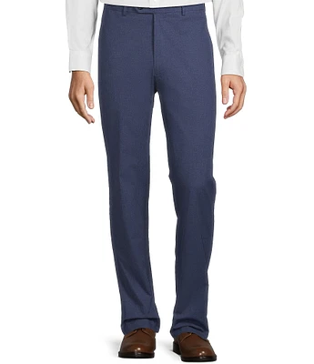 Hart Schaffner Marx New York Modern Fit Stretch Flat Front Solid Dress Pants