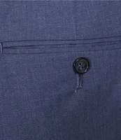 Hart Schaffner Marx New York Modern Fit Stretch Flat Front Solid Dress Pants