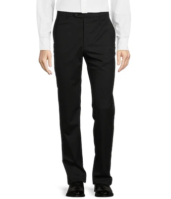 Hart Schaffner Marx New York Modern Fit Flat Front Solid Dress Pants