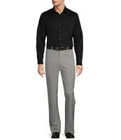 Hart Schaffner Marx New York Modern Fit Flat Front Super Stretch Pre-Tailored Solid Dress Pants