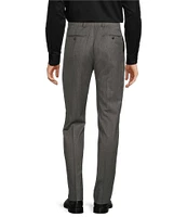 Hart Schaffner Marx New York Modern Fit Flat Front Super Stretch Pre-Tailored Solid Dress Pants