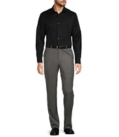 Hart Schaffner Marx New York Modern Fit Flat Front Super Stretch Pre-Tailored Solid Dress Pants