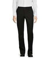 Hart Schaffner Marx New York Modern Fit Flat Front Super Stretch Pre-Tailored Solid Dress Pants