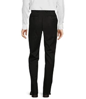 Hart Schaffner Marx New York Modern Fit Flat Front Super Stretch Pre-Tailored Solid Dress Pants