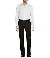 Hart Schaffner Marx New York Modern Fit Flat Front Super Stretch Pre-Tailored Solid Dress Pants