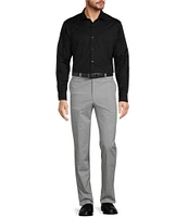 Hart Schaffner Marx New York Modern Fit Stretch Flat Front Solid Dress Pants