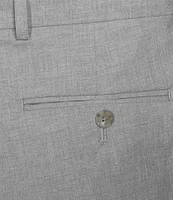 Hart Schaffner Marx New York Modern Fit Stretch Flat Front Solid Dress Pants