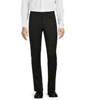 Hart Schaffner Marx New York Modern Fit Flat Front Super Stretch Pre-Tailored Solid Dress Pants