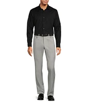 Hart Schaffner Marx New York Modern Fit Flat Front Solid Dress Pants