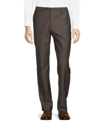 Hart Schaffner Marx New York Modern Fit Flat Front Twill Pattern Dress Pants