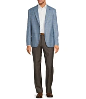 Hart Schaffner Marx New York Modern Fit Plaid Pattern Wool Sport Coat