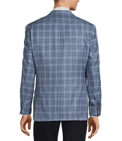 Hart Schaffner Marx New York Modern Fit Plaid Pattern Wool Sport Coat