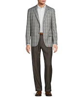 Hart Schaffner Marx New York Modern Fit Plaid Pattern Wool Sport Coat