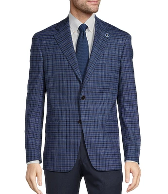 Hart Schaffner Marx New York Modern Fit Windowpane Sport Coat