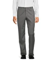 Hart Schaffner Marx New York Modern Fit Flat Front Solid Dress Pants