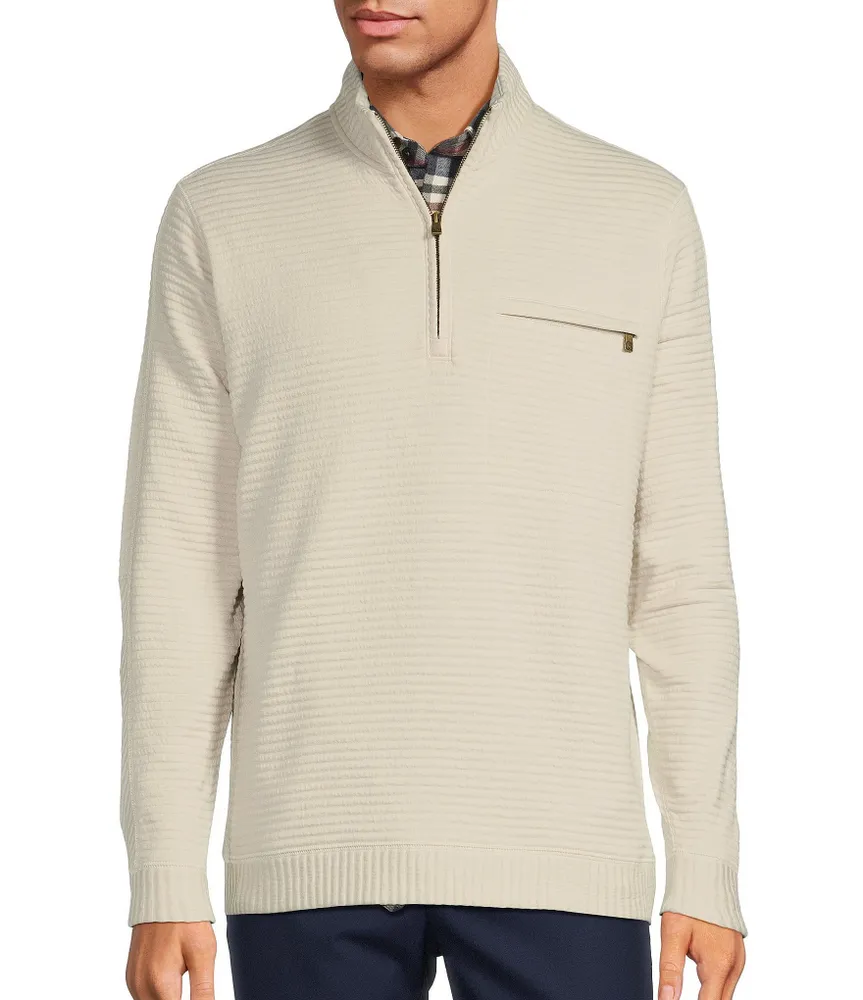 Hart Schaffner Marx Quarter-Zip Neck Long Sleeve Pullover