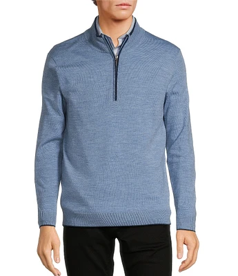 Hart Schaffner Marx Quarter Zip Wool Sweater